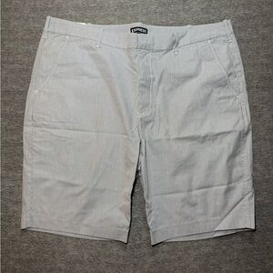 Express Men's Light Blue Stripe Front Shorts (Classic Fit)